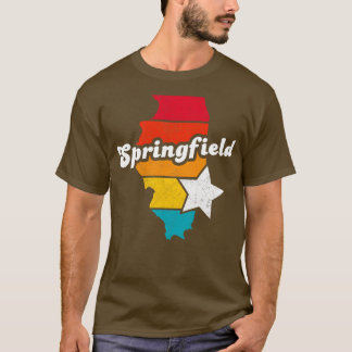 T-shirt Springfield Illinois Vintage Souvenir désorganisé