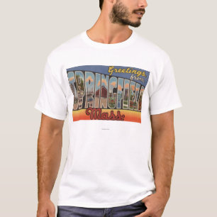T-shirt Springfield, le Massachusetts - grande lettre