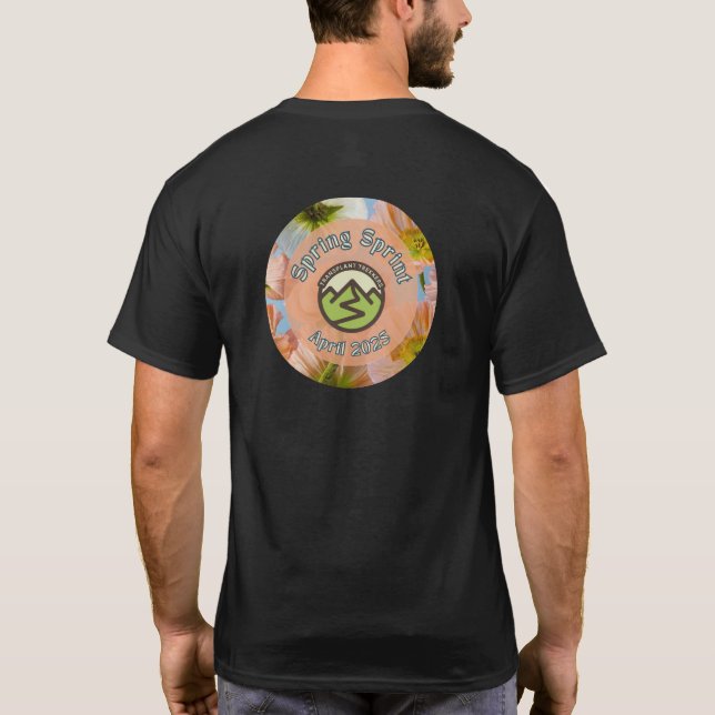 T-shirt Sprint Unisex Black Spring (Dos)