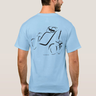 T-shirt Sprintcar 01 Noir sur fond bleu clair