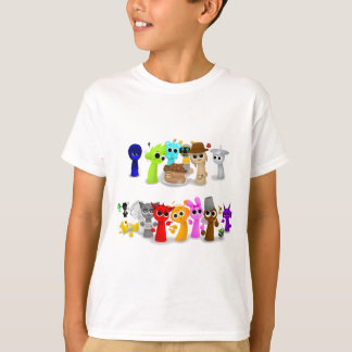 T-shirt Sprunki Sprunky Simon Oren Funbot Pinki Wend in 3D