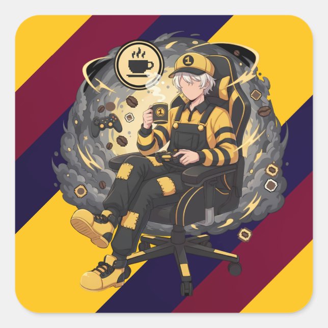 T-Shirt Square Sticker (Front)