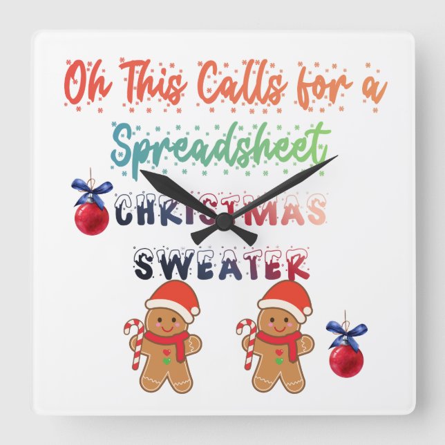 T-Shirt Square Wall Clock (Front)