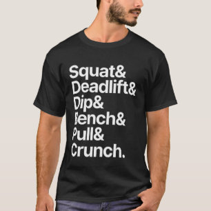 T-shirt Squat aux poids morts à la salle de sport Dips sur