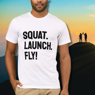 T-shirt SQUAT. LANCEMENT. VOLEZ ! Minimaliste motivationne