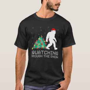 T-shirt Squatching Through The Snow - Bigfoot Christmas Sa