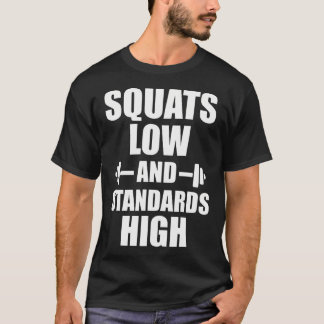 T-shirt Squats de basse qualité Entraînement de haute moti