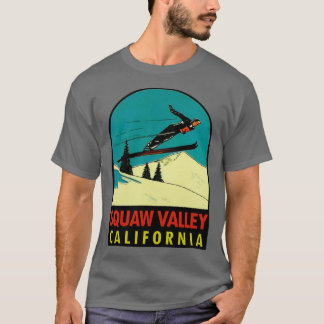 T-shirt Squaw Valley Ski Californie Vintage voyage Deca