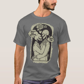 T-shirt Squelette amusant Embrasser le design d'admiration