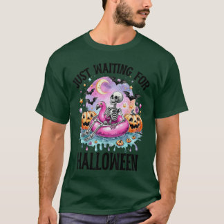 T-shirt Squelette attendant juste Halloween