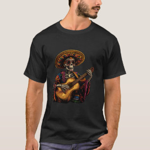 T-shirt Squelette au Sombrero Mexique Jour Des Morts Mexic