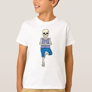 T-shirt Squelette au Yoga Stretch