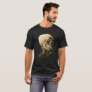 T-shirt Squelette avec la cigarette brûlante - Van Gogh