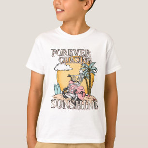 T-shirt Squelette "Chasing Sunshine" sur la plage