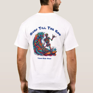 T-shirt Squelette coloré Surfer