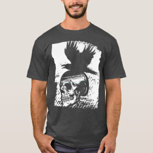 T-shirt Squelette Corbeau Satanisme gothique Occulte Horre