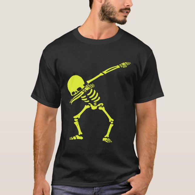 T-shirt Squelette Dabing Halloween Radioactive Skeleton Co (Devant)