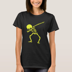 T-shirt Squelette Dabing Halloween Radioactive Skeleton Co
