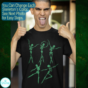 T-shirt Squelette dansant déplaisant éffrayant wicked Hall