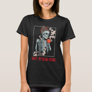 T-shirt Squelette de café - Je suis mort dans l'amour d'Ha