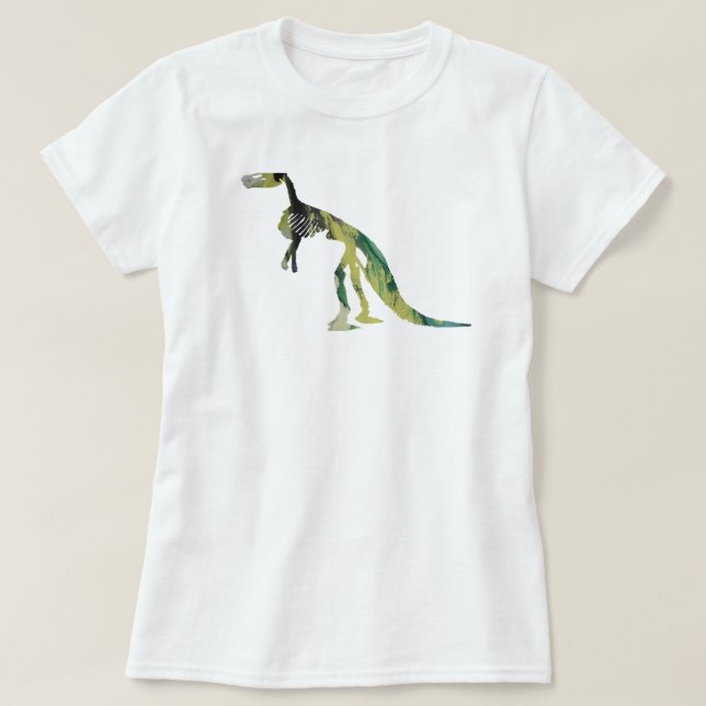 T-shirt squelette de claosaurus (Design devant)