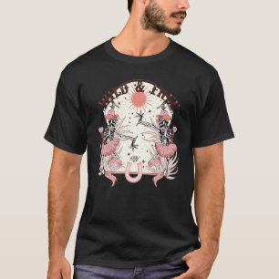 T-shirt Squelette de cowgirl occidentale dansant sauvage e