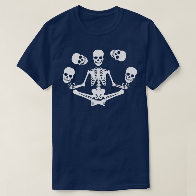 T-shirt Squelette De Crâne De Yoga, Halloween Drôle Pour L (Design devant)