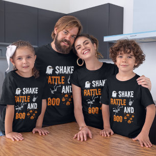 T-shirt Squelette de danse fantôme d'Halloween Boo secoue