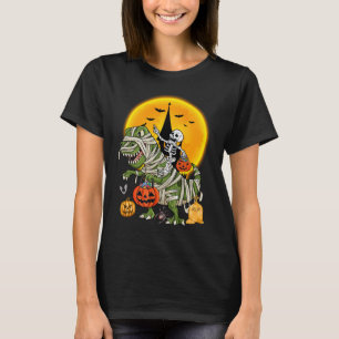 T-shirt squelette de dinosaure halloween