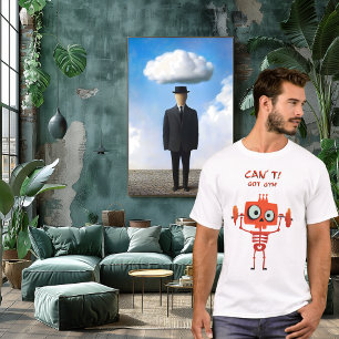 T-shirt Squelette de gym drôle   Pas le temps. Ai gym.   F