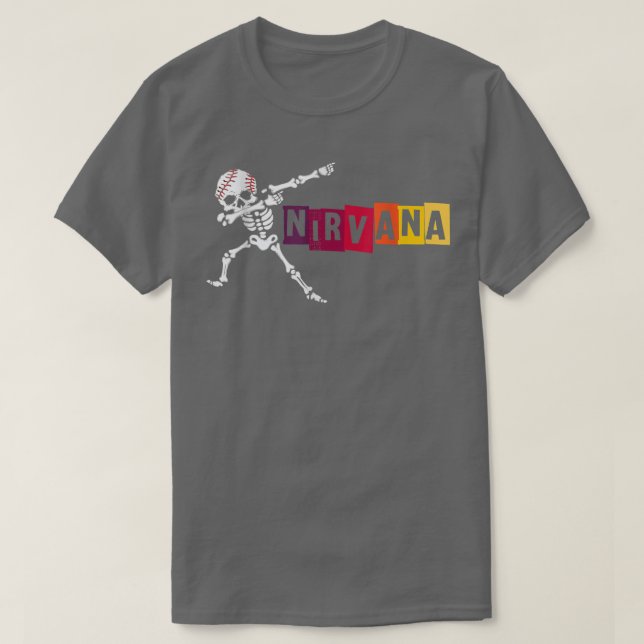 T-shirt squelette de nirvana  (Design devant)