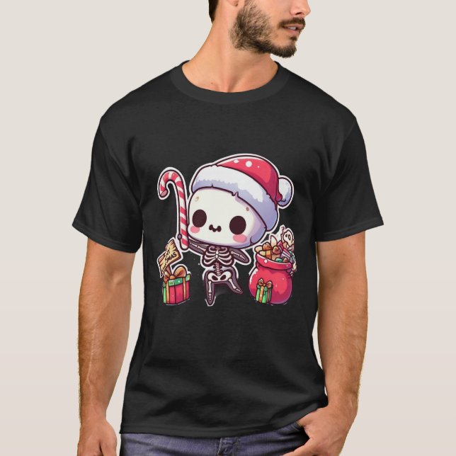 T-shirt Squelette de Noël (Devant)