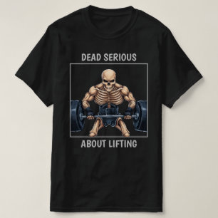 T-shirt Squelette de poids noir