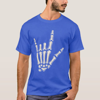 T-shirt Squelette de Rock Punk Cool Rocker Halloween Homme