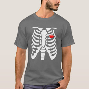 T-shirt Squelette de rugby pour amis d'Halloween