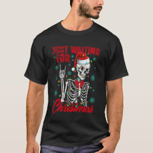 T-shirt Squelette de signe de main de roche attendant just