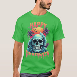 T-shirt Squelette de Summerween heureux Été Pastèque Jacko