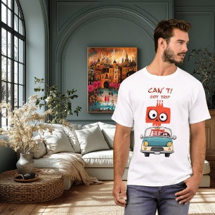 T-shirt Squelette de voyage drôle   Ne peut pas. A un voya