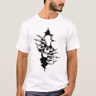 T-shirt Squelette déchirant la surface