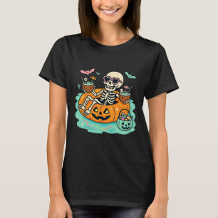 T-shirt Squelette D'Été En Citrouille Float Mignonne Pisci
