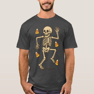 T-shirt Squelette d'Halloween subtil bonbon Trump Hallowee