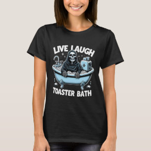 T-shirt Squelette Drôle Halloween Toaster Live Laugh Th De