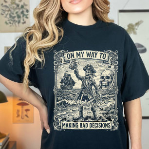 T-shirt Squelette drôle sur mon chemin pour prendre de mau