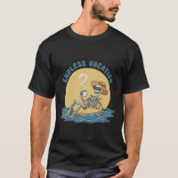 Squelette drôle "Vacances sans fin" Humour noir ré