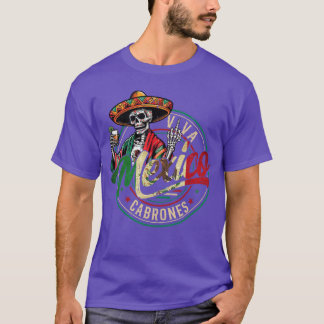 T-shirt Squelette Drôle Viva Meico s Hommes Femmes Indépen