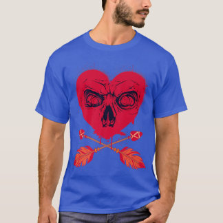 T-shirt Squelette du coeur et de la flèche 