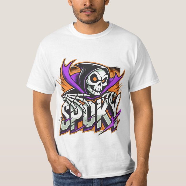 T-shirt Squelette éffrayant libéré (Devant)