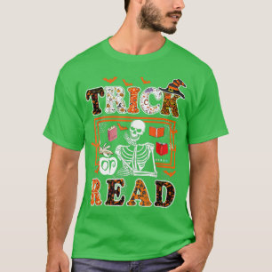 T-shirt Squelette Enseignant Halloween T Tricoter Ou Lire