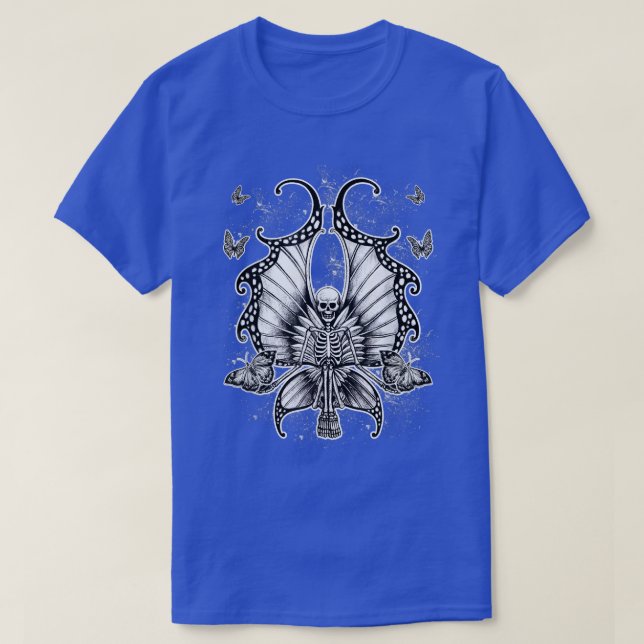 T-shirt Squelette Fée Papillon Grunge Fairycore Funny Ha (Design devant)