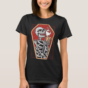 T-shirt Squelette gothique dans Coffin Mall Goth Halloween
